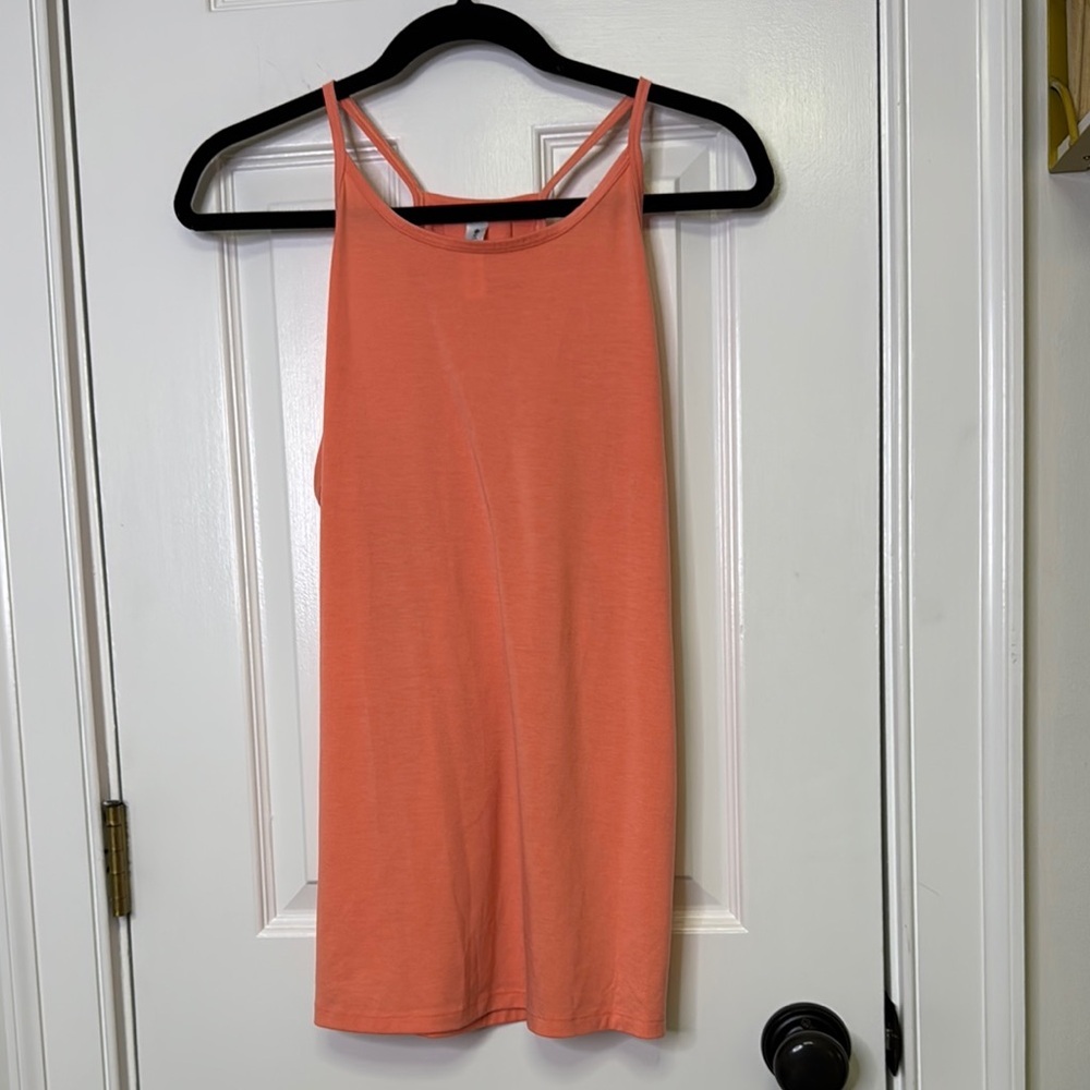 NWOT Athleta Orange Sleeveless Scoop Neck Tank Top